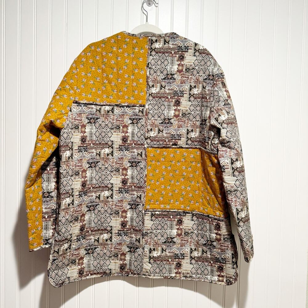 POL Quilted Patchwork Jacket Oversized Floral Size M/L - Picture 7 of 7